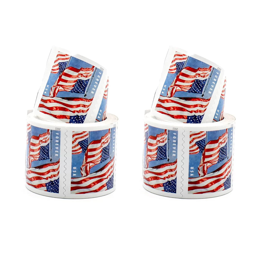 2022 Forever Stamps US Flag First Class Postage Stamps Coil of 100 PCS/Roll