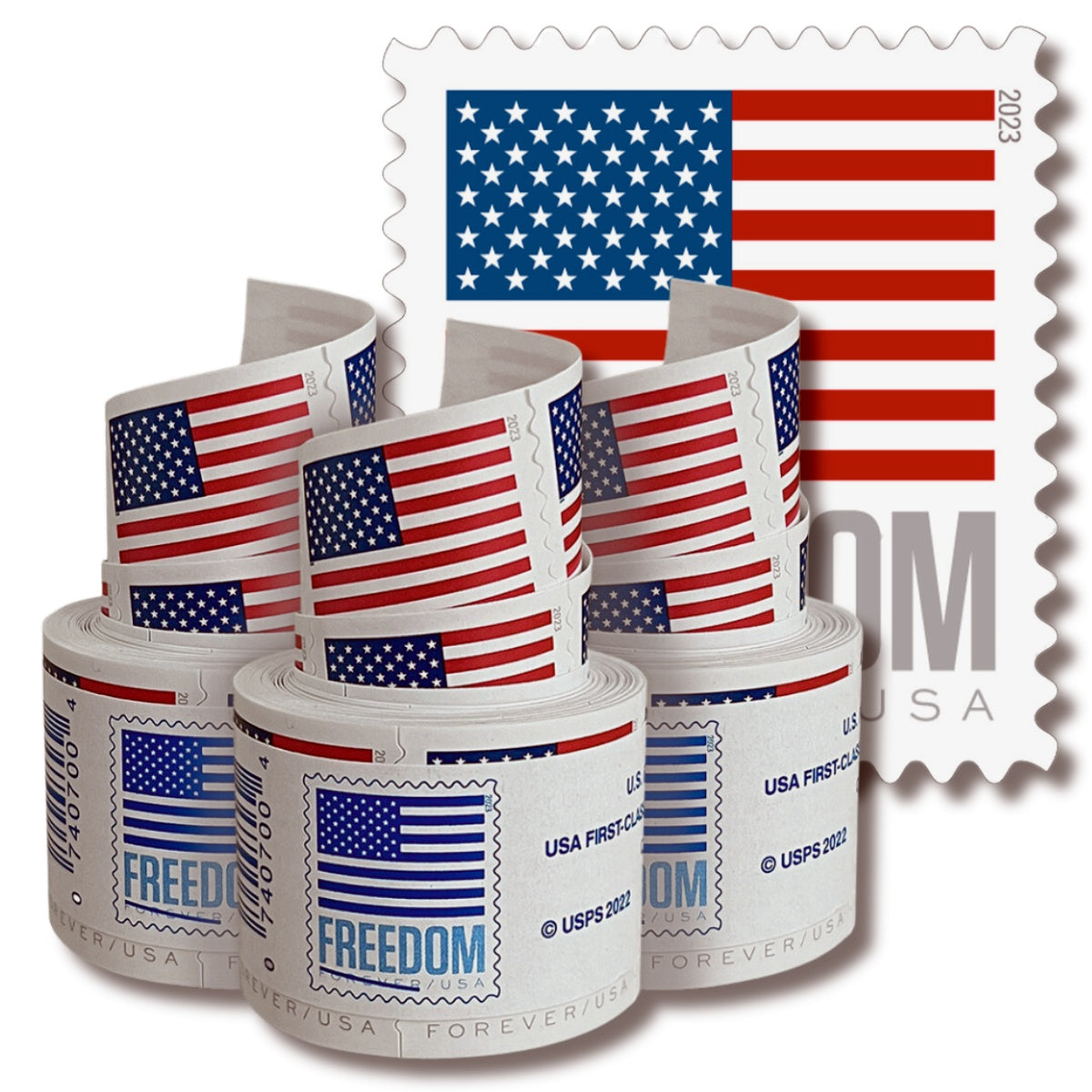 2023 Forever Stamps US Flag First Class Postage Stamps Coil of 100 PCS/Roll