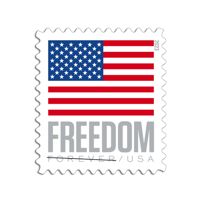 (10) 2023 Forever Stamps US Flag First Class Postage Stamps Coil of 100 PCS/Roll
