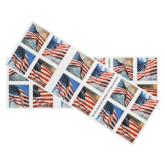 (100) 2024 Forever Stamps US Flag First Class Postage Stamps 5 Booklets of 20
