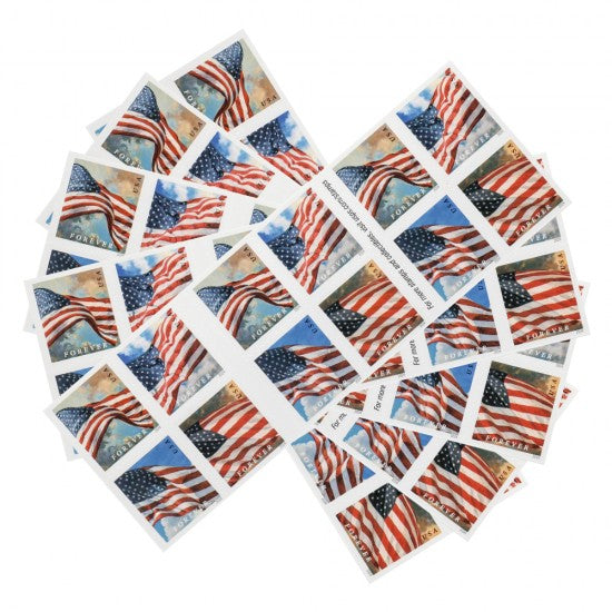 (100) 2024 Forever Stamps US Flag First Class Postage Stamps 5 Booklets of 20