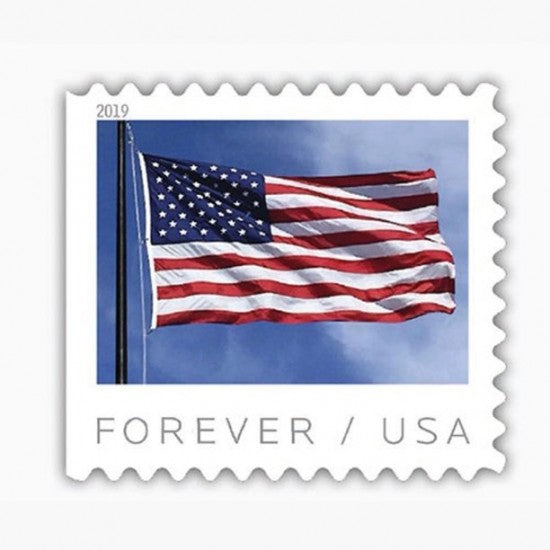 2019 Forever Stamps US Flag First Class Postage Stamps Coil of 100 PCS/Roll
