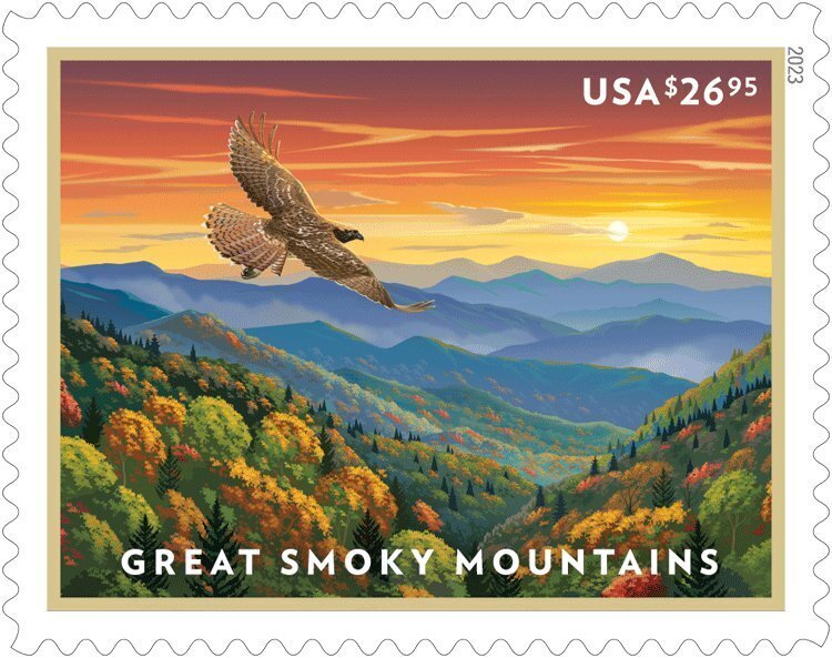 $28.75 Great Smokey Mountains Stamps - Sheet of 4 ( Great For Flat Rate Express )