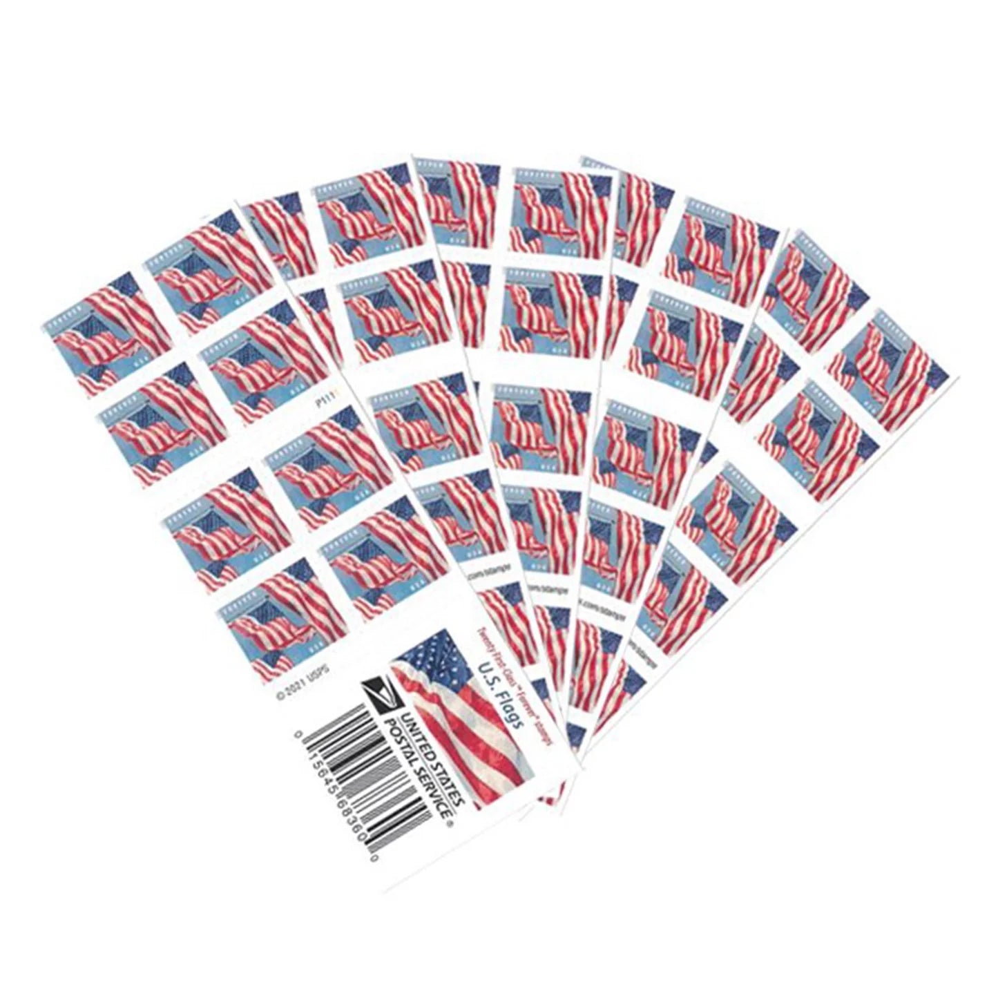 (100) 2022 Forever Stamps US Flag First Class Postage Stamps 5 Booklets of 20